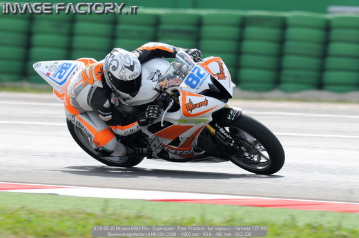 2010-06-26 Misano 0803 Rio - Supersport - Free Practice - Iuri Vigilucci - Yamaha YZF R6